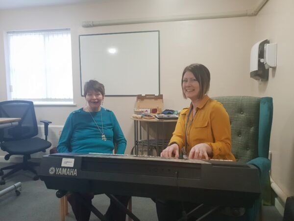 Greenside Court resident, Vicky with Rebekah Keenan of Chroma